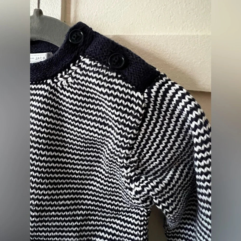 Janie And Jack Baby‎ Infant Vintage Striped Anchor Sweater Size 6-12 Months